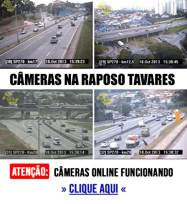 Cameras ao vivo Raposo Tavares no Rio Pequeno